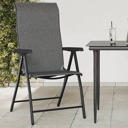 Tuinstoelen 8 st inklapbaar poly rattan grijs