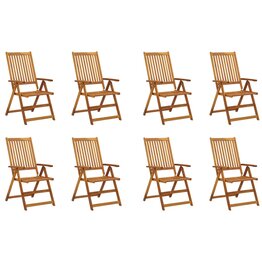Tuinstoelen 8 st inklapbaar massief acaciahout