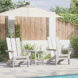 Tuin Lounge Meubels 2 pcs Wit 74.5 x 80.5 x 90cm Kunststof