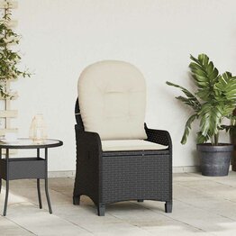 Ligstoel Zwart 56 x 66 x 95cm poly rattan