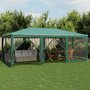 Partytent-met-10-mesh-zijwanden-6x4-m-HDPE-groen