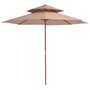 Parasol-dubbeldekker-met-houten-paal-270-cm-taupe