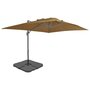Parasol-met-draagbare-voet-taupe