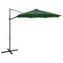 Zweefparasol-met-paal-en-LED-verlichting-300-cm-groen