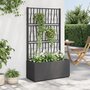 Plantenbak-met-latwerk-80x36x140-cm-polypropeen-donkergrijs