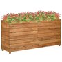 Plantenbak-verhoogd-150x40x72-cm-gerecycled-teakhout-en-staal