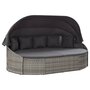 Loungebed-met-luifel-poly-rattan-grijs