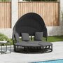 Loungebed-met-luifel-en-kussens-poly-rattan-zwart