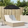 Ligbed-2-persoons-met-kussens-en-parasol-poly-rattan-beige