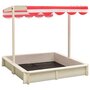 Zandbak-met-verstelbaar-dak-UV50-vurenhout-wit-en-rood