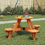 Picknicktafel-voor-4-kinderen-met-parasolgat-rond-vurenhout