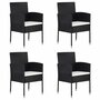 Tuinstoelen-4-st-met-crèmewitte-kussens-poly-rattan-zwart