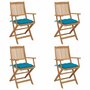 Tuinstoelen-4-st-inklapbaar-met-kussens-massief-acaciahout
