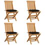 Tuinstoelen-4-st-met-zwarte-kussens-massief-teakhout
