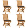 Tuinstoelen-4-st-met-taupe-kussens-massief-teakhout