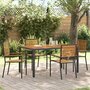 Tuin-Eetset-5-pcs-Zwart-150-x-90-x-75-cm-poly-rattan
