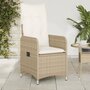 Tuinstoelen-2-st-verstelbaar-met-kussens-poly-rattan-beige
