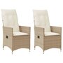 Tuinstoelen-2-st-verstelbaar-met-kussens-poly-rattan-beige