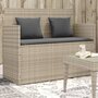 Tuinbank-met-kussens-poly-rattan-lichtgrijs