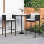 Barkrukken-2-st-met-kussens-poly-rattan-zwart
