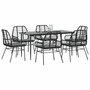 7-delige-Tuinset-met-kussens-poly-rattan-glas-zwart