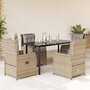 5-delige-Tuinset-met-kussens-poly-rattan-beige