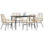5-delige-Tuinset-met-kussens-poly-rattan-glas-bruin