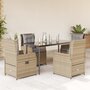 5-delige-Tuinset-met-kussens-poly-rattan-beige