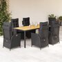 7-delige-Tuinset-met-kussens-poly-rattan-zwart