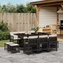 11-delige-Tuinset-met-kussens-poly-rattan-zwart