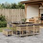 11-delige-Tuinset-met-kussens-poly-rattan-gemengd-beige