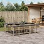 11-delige-Tuinset-met-kussens-poly-rattan-gemengd-beige