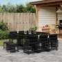 11-delige-Tuinset-met-kussens-poly-rattan-zwart