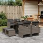 9-delige-Tuinset-met-kussens-poly-rattan-grijs