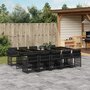 11-delige-Tuinset-met-kussens-poly-rattan-zwart