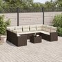 10-delige-Loungeset-met-kussens-poly-rattan-bruin
