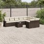 10-delige-Loungeset-met-kussens-poly-rattan-bruin