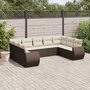 9-delige-Loungeset-met-kussens-poly-rattan-bruin