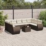 10-delige-Loungeset-met-kussens-poly-rattan-bruin