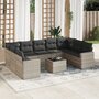 10-delige-Loungeset-met-kussens-poly-rattan-lichtgrijs