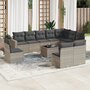 11-delige-Loungeset-met-kussens-poly-rattan-lichtgrijs