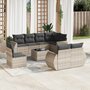 9-delige-Loungeset-met-kussens-poly-rattan-lichtgrijs