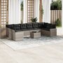 11-delige-Loungeset-met-kussens-poly-rattan-lichtgrijs