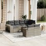 11-delige-Loungeset-met-kussens-poly-rattan-lichtgrijs