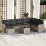 9-delige-Loungeset-met-kussens-poly-rattan-lichtgrijs