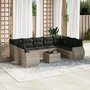 10-delige-Loungeset-met-kussens-poly-rattan-lichtgrijs