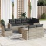 9-delige-Loungeset-met-kussens-poly-rattan-lichtgrijs