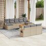 11-delige-Tuinset-met-kussens-poly-rattan-beige