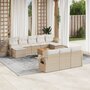 11-delige-Tuinset-met-kussens-poly-rattan-beige