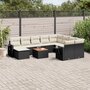11-delige-Loungeset-met-kussens-poly-rattan-zwart